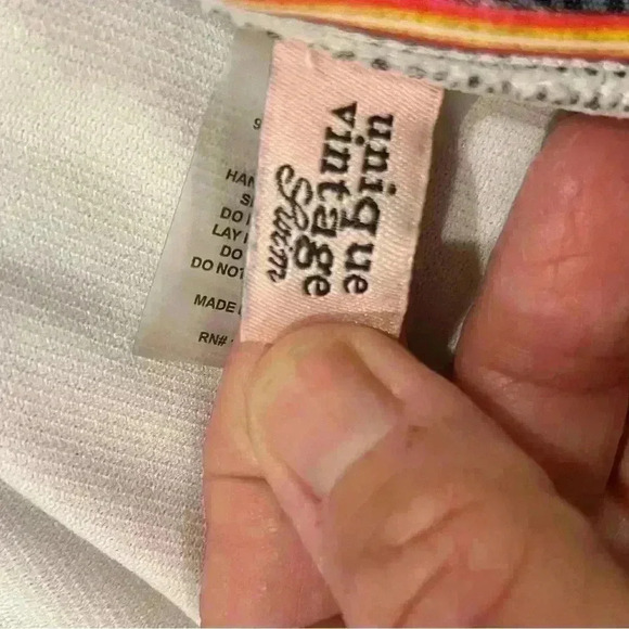 Unique Vintage 1970s Serape Stripe Sweet & Sash-Y Swim Bottom Women’s Size Large - Picture 6 of 7